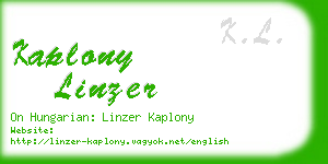 kaplony linzer business card